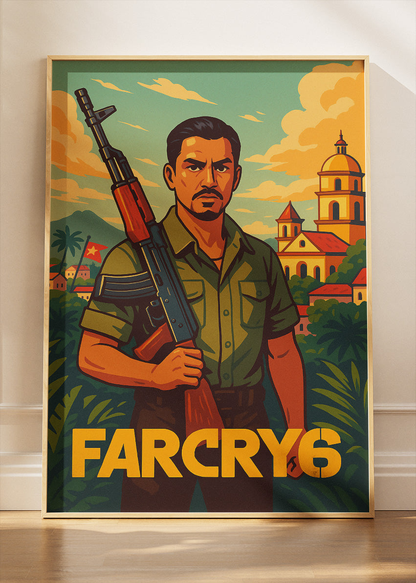 Far Cry 6 Wall Art – Tropical Rebellion Action RPG Poster & Canvas