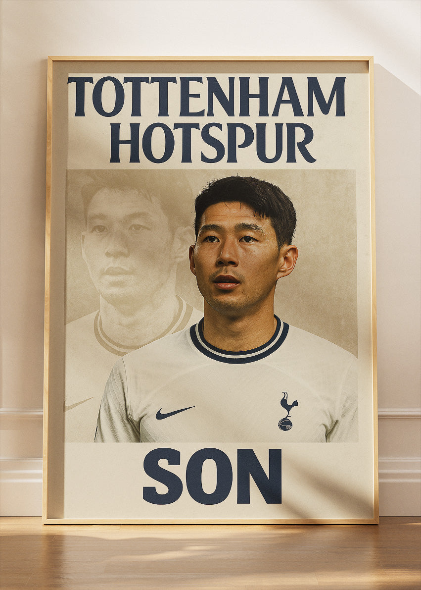 Tottenham Hotspur Son Heung-Min Wall Art | Iconic Football Poster & Canvas