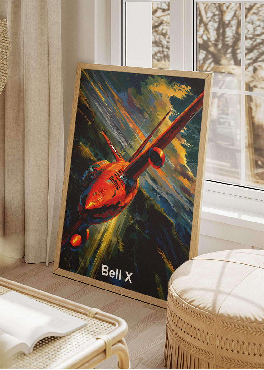 Bell X-1 Supersonic Rocket Plane Poster & Canvas Print – Aviation Art – Aiprintlab