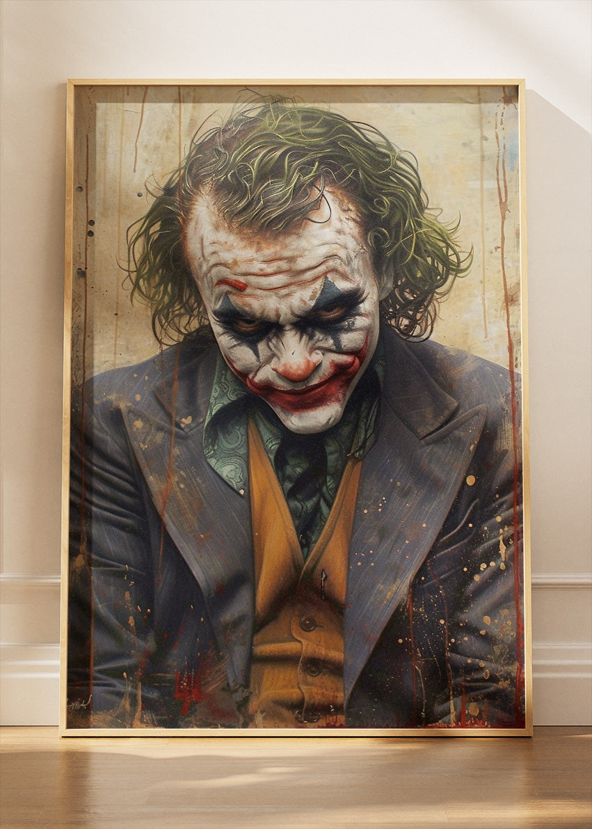 Joker Intense Portrait Canvas & Poster Print – AI PRINT LAB