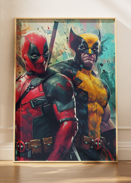 Deadpool & Wolverine Duo Canvas & Poster Print – AI PRINT LAB