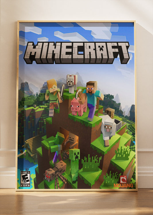 Minecraft Wall Art Poster & Canvas – Iconic Block World Adventure Gaming Artwork