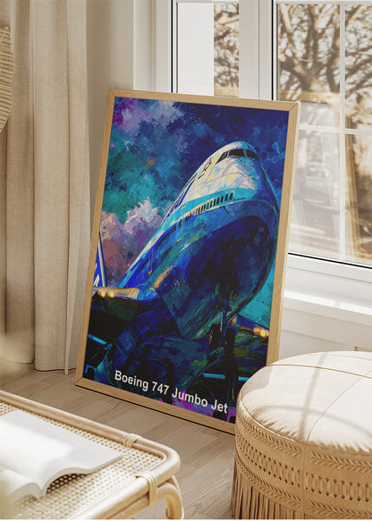 Boeing 747 Jumbo Jet Poster & Canvas Print – Classic Aviation Wall Art – Aiprintlab