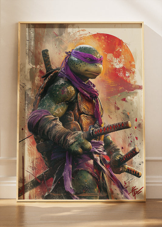 Donatello Ninja Turtle Warrior Canvas & Poster Print – AI PRINT LAB