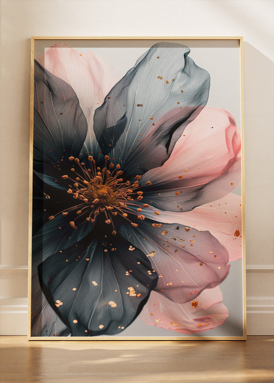 Elegant Abstract Blossom Macro Canvas & Poster Print – AI PRINT LAB