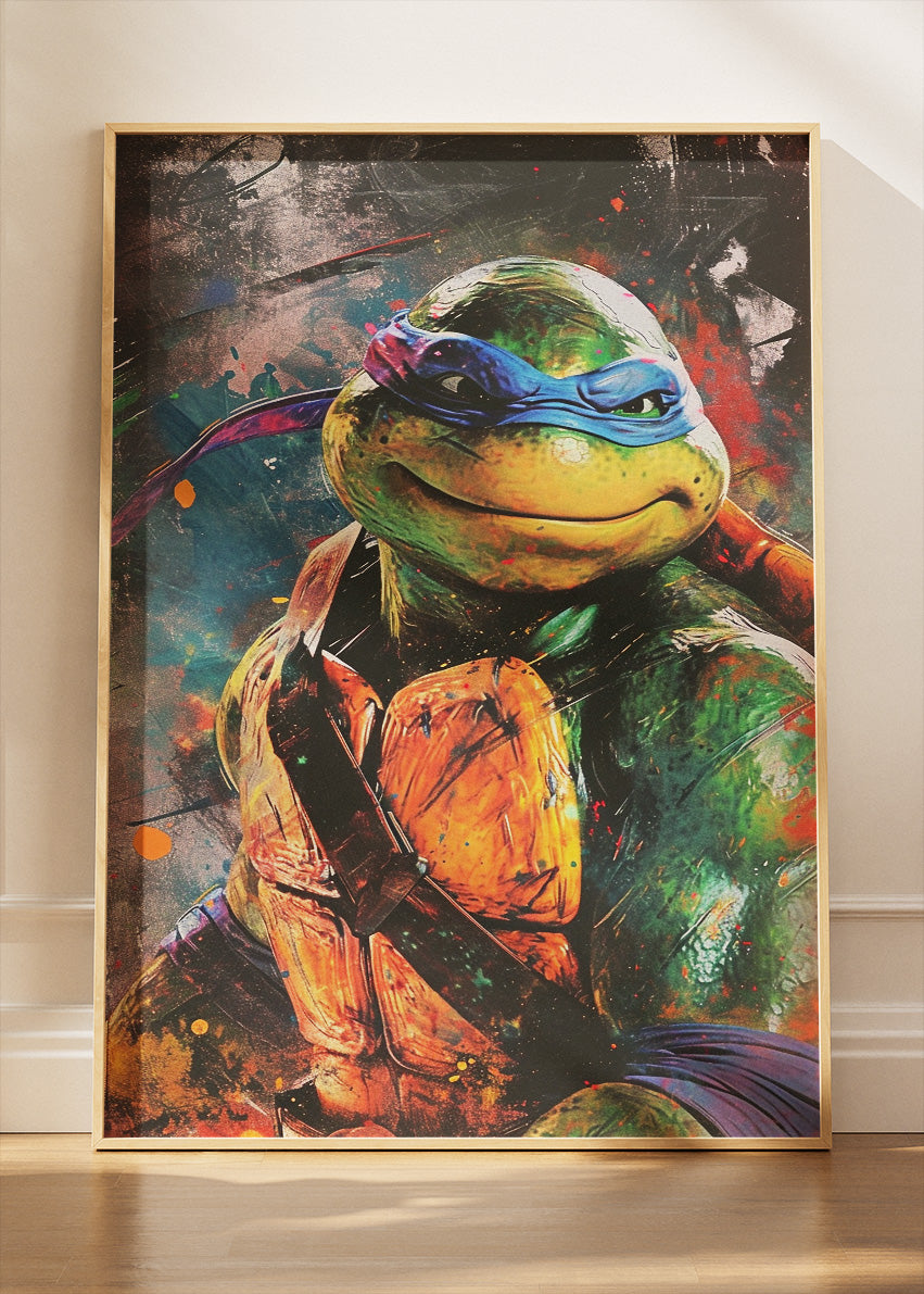 Leonardo Ninja Turtle Color Splash Canvas & Poster Print – AI PRINT LAB