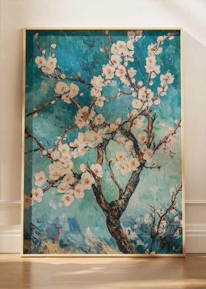 White Blossom Tree Impressionist Canvas & Poster Print – AI PRINT LAB