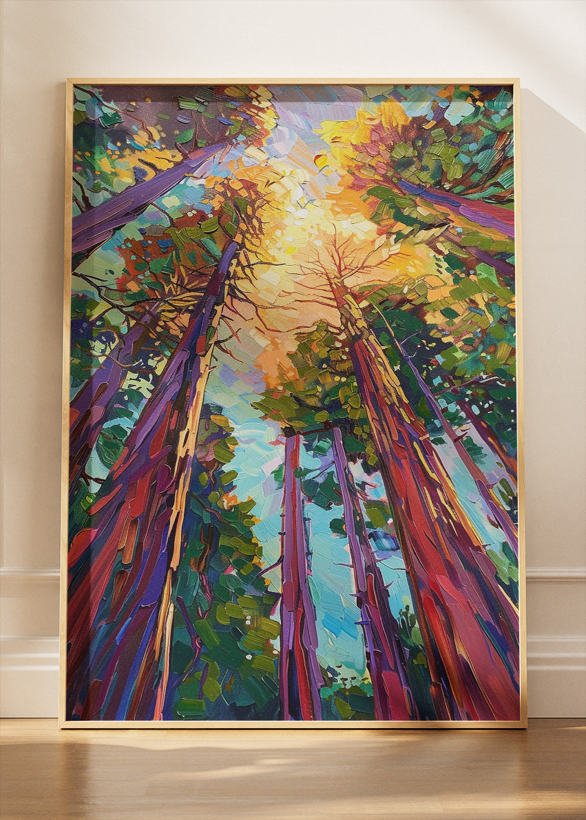 Colorful Forest Sky Perspective Canvas & Poster Print – AI PRINT LAB