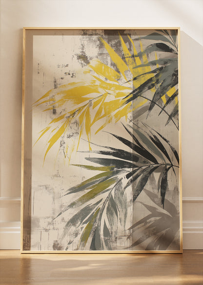 Abstract Tropical Palm Leaves Canvas & Poster Print – AI PRINT LAB