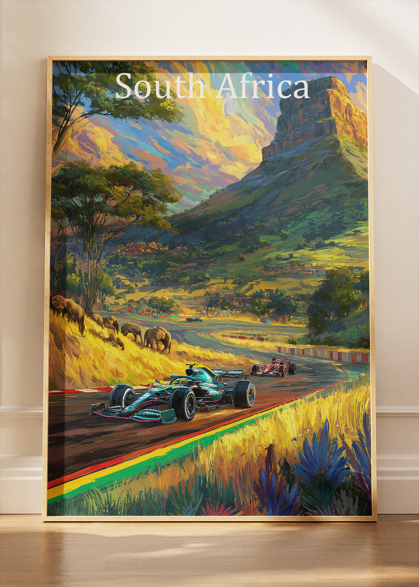 South Africa Safari Formula 1 Landscape Canvas Print & Poster – AI PRINT LAB