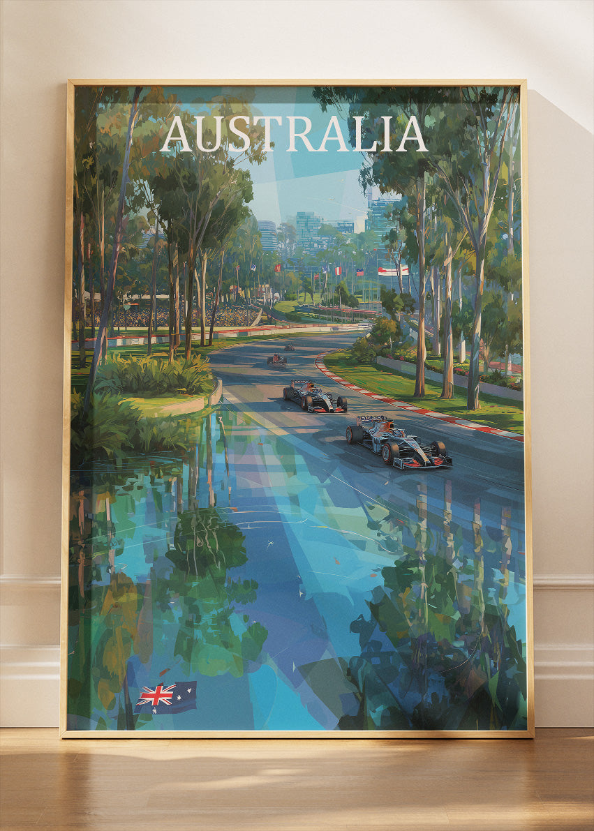 Australia Formula Racing Park Circuit Poster & Canvas Print | Scenic Motorsport Wall Art