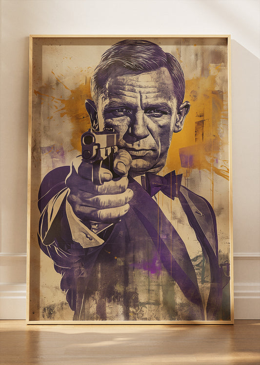 Secret Agent Inspired Wall Art – Classic Spy Portrait Poster & Canvas Print