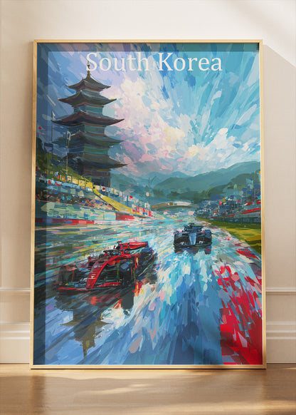 South Korea Temple Circuit Formula 1 Canvas Print & Poster – AI PRINT LAB