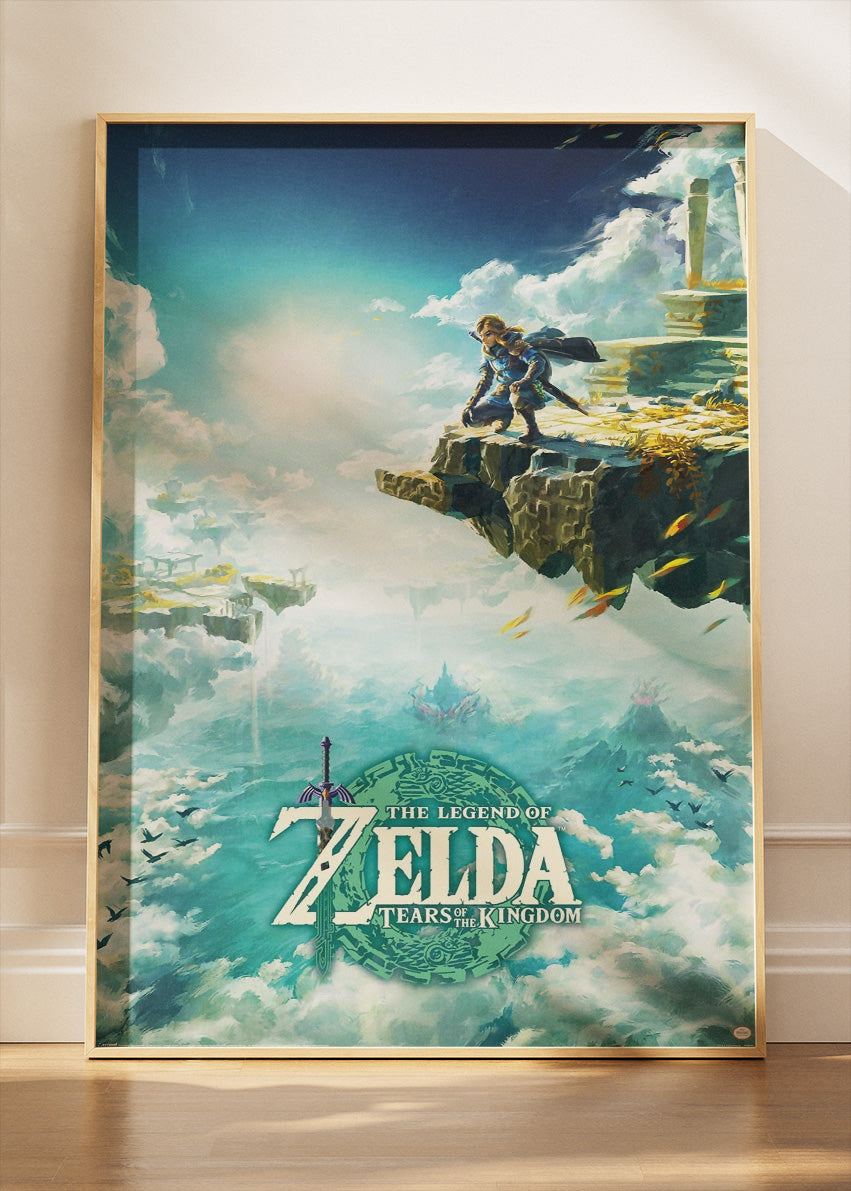 The Legend of Zelda Tears of the Kingdom Wall Art Poster & Canvas – Sky Realm Adventure Gaming Artwork