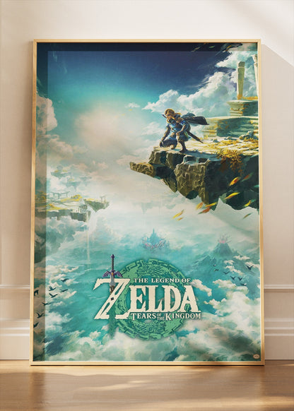 The Legend of Zelda Tears of the Kingdom Wall Art Poster & Canvas – Sky Realm Adventure Gaming Artwork