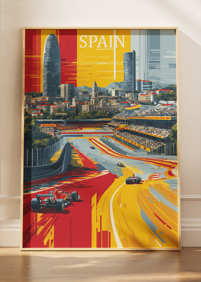 Spain Barcelona Formula 1 Circuit Canvas Print & Poster – AI PRINT LAB