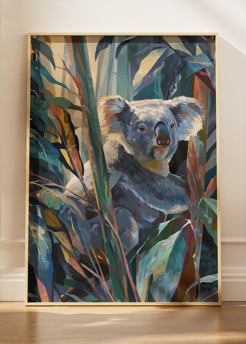 Koala Wall Art Poster & Canvas Print – Painterly Australian Wildlife Illustration