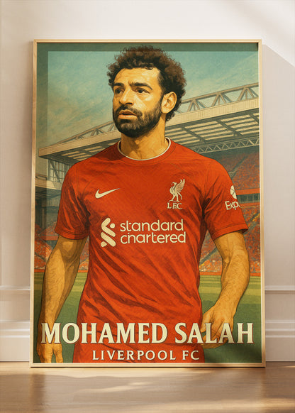 Liverpool FC Mohamed Salah Wall Art | Iconic Football Poster & Canvas
