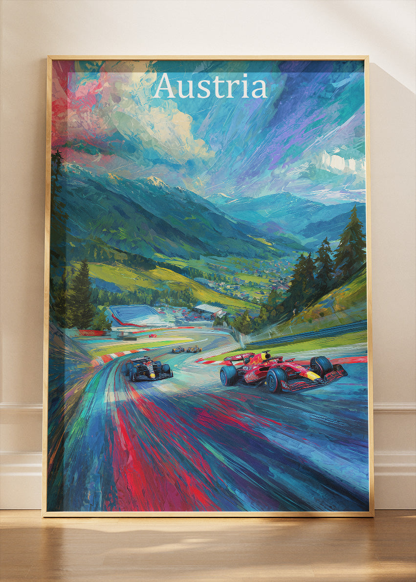 Austria Formula Racing Poster & Canvas Print | Alpine Motorsport Wall Art