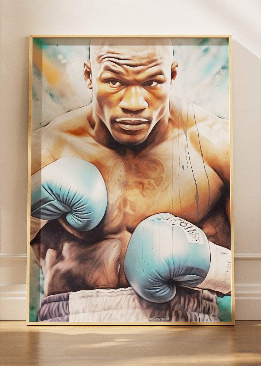 Floyd Mayweather Jr. Boxing Portrait Poster & Canvas Art Print – Precision and Power Wall Art