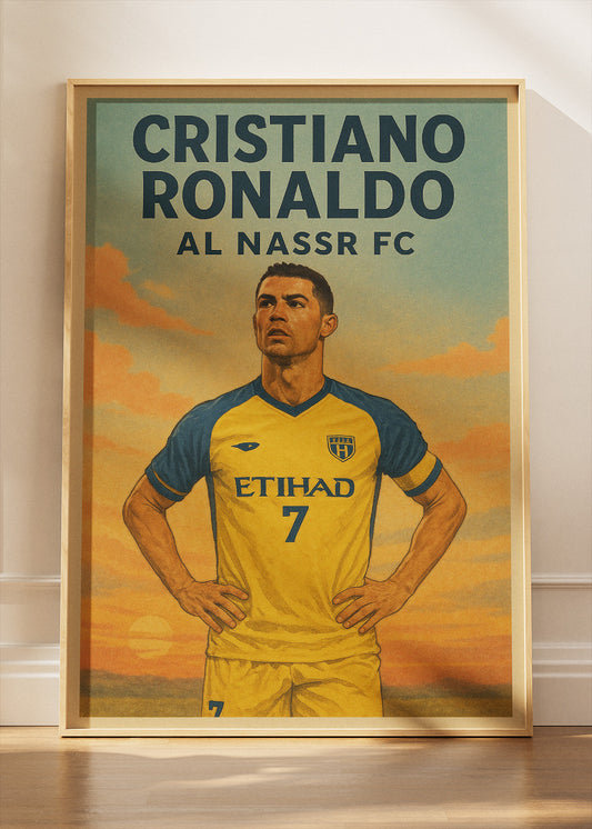 Cristiano Ronaldo Al Nassr FC Football Wall Art | Global Icon Striker Poster & Canvas