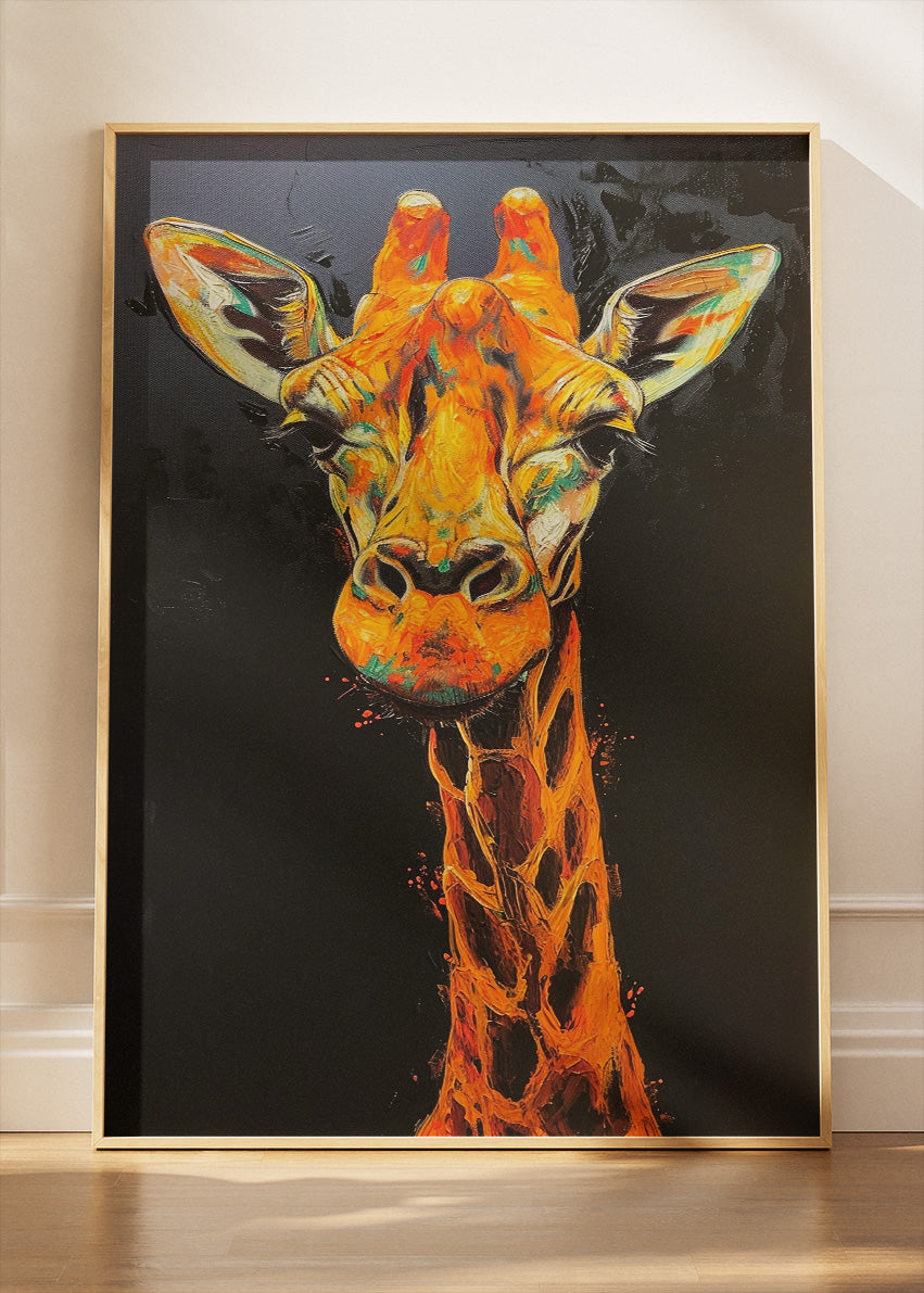 Giraffe Canvas Print & Poster – Bold Modern Animal Wall Art
