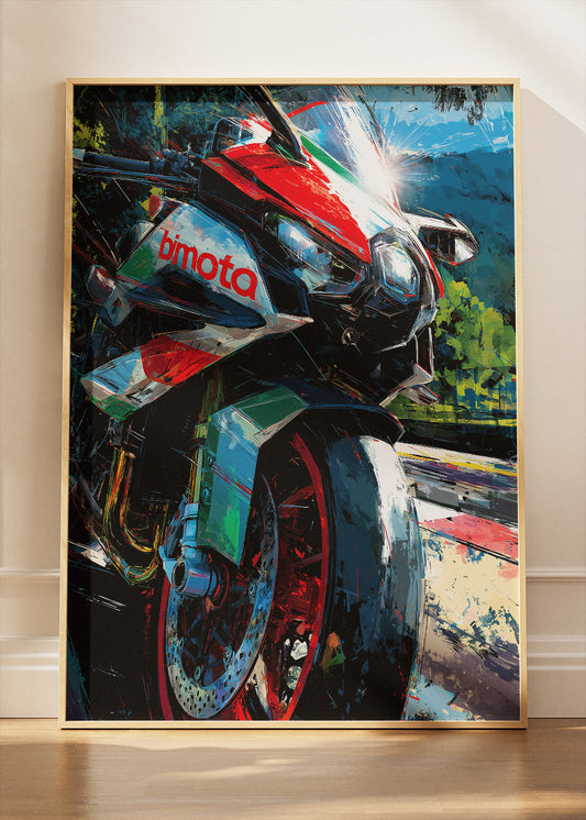 Bimota Superbike Close-Up Racing Wall Art Poster & Canvas