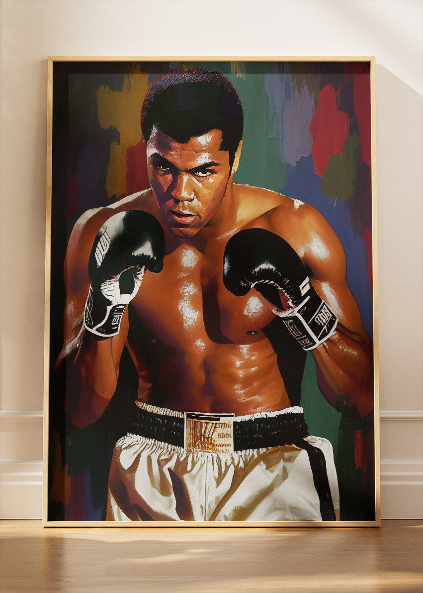 Muhammad Ali Boxing Poster & Canvas Art Print – Iconic Champion Portrait