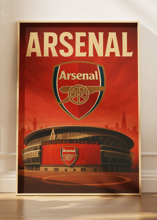 Arsenal Stadium Inspired Football Poster & Canvas | North London Wall Art