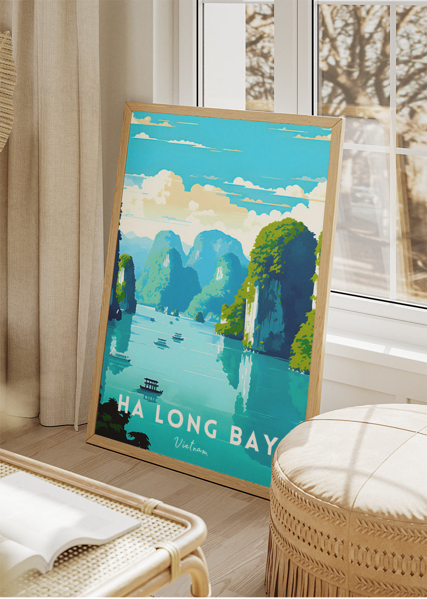 Ha Long Bay Vietnam Poster & Canvas Print – Scenic Tropical Landscape Wall Art
