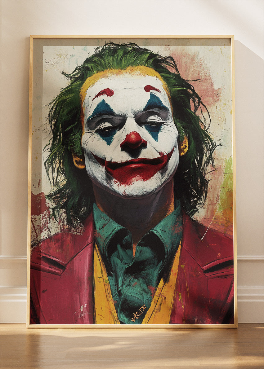 Joker – Modern Painted Portrait Canvas & Poster Print – AI PRINT LAB