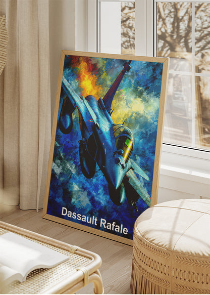 Dassault Rafale Fighter Jet Poster & Canvas Print – Modern Aviation Art – Aiprintlab