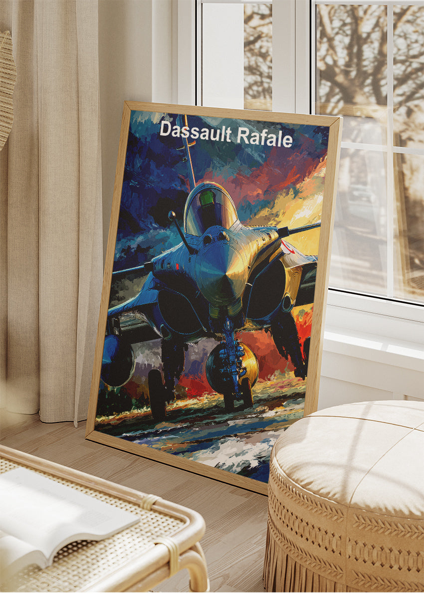 Dassault Rafale Fighter Jet Poster & Canvas Print – Dynamic Aviation Artwork – Aiprintlab