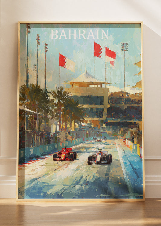 Bahrain Formula 1 Wall Art Poster & Canvas | Desert Grand Prix Racing Print