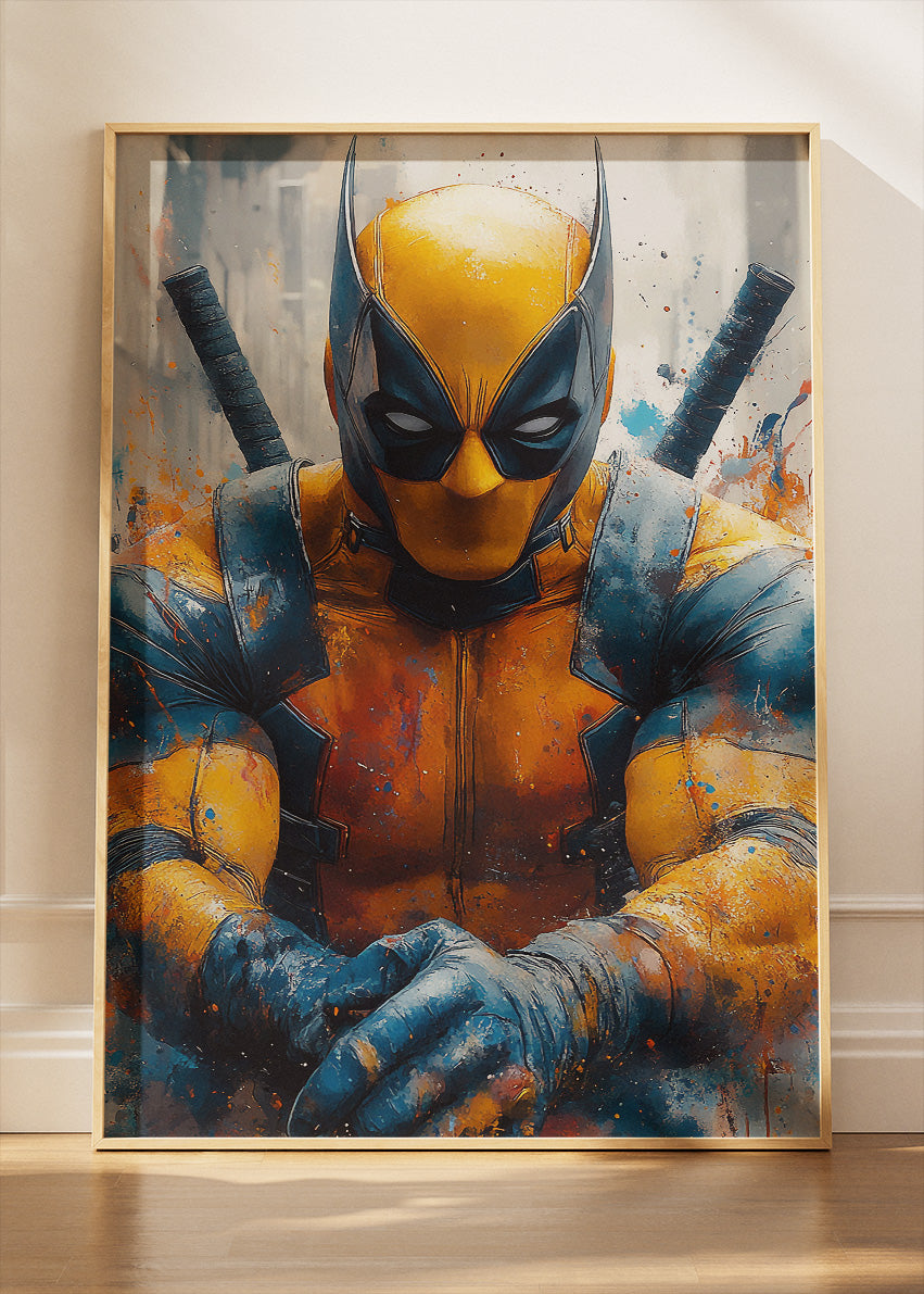 Wolverine – Modern Action Portrait Canvas & Poster Print – AI PRINT LAB