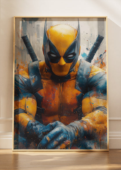 Wolverine – Modern Action Portrait Canvas & Poster Print – AI PRINT LAB