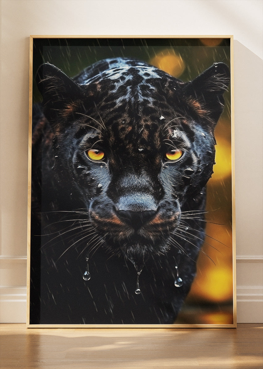 Black Panther Canvas Print & Poster – Dark Luxury Wildlife Wall Art