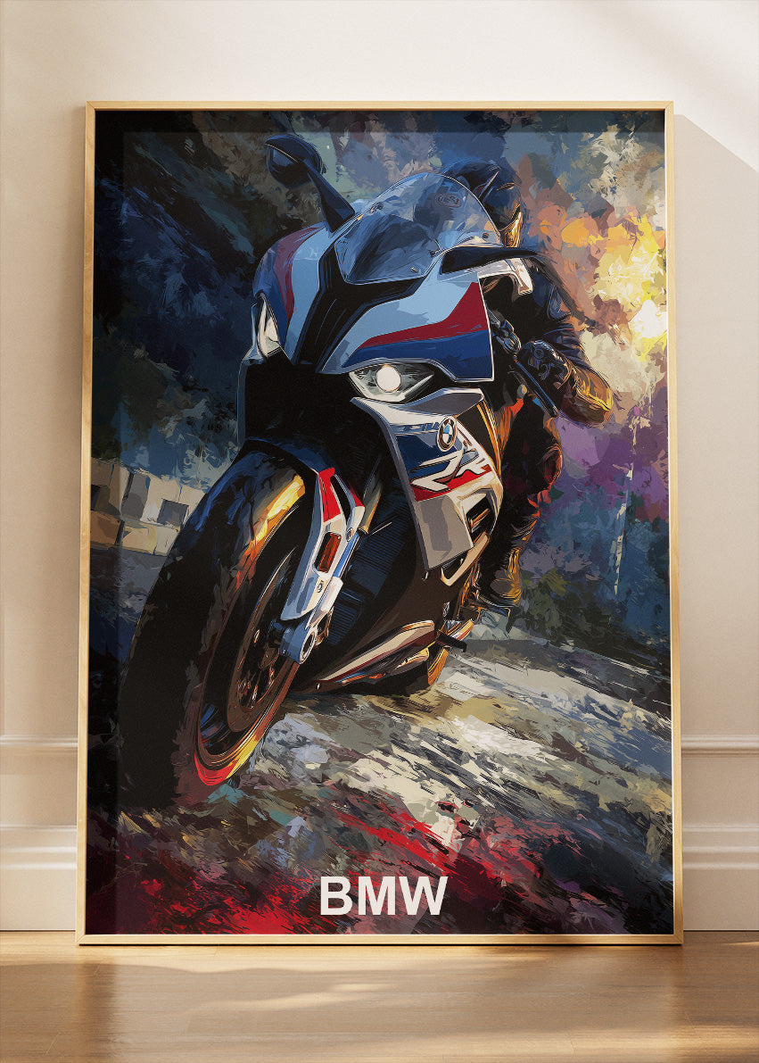 BMW Superbike Performance Wall Art Poster & Canvas
