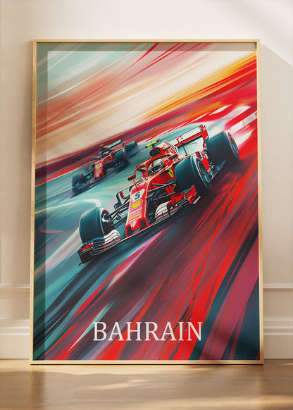 Bahrain Formula 1 Speed Art Poster & Canvas | Dynamic F1 Racing Wall Art