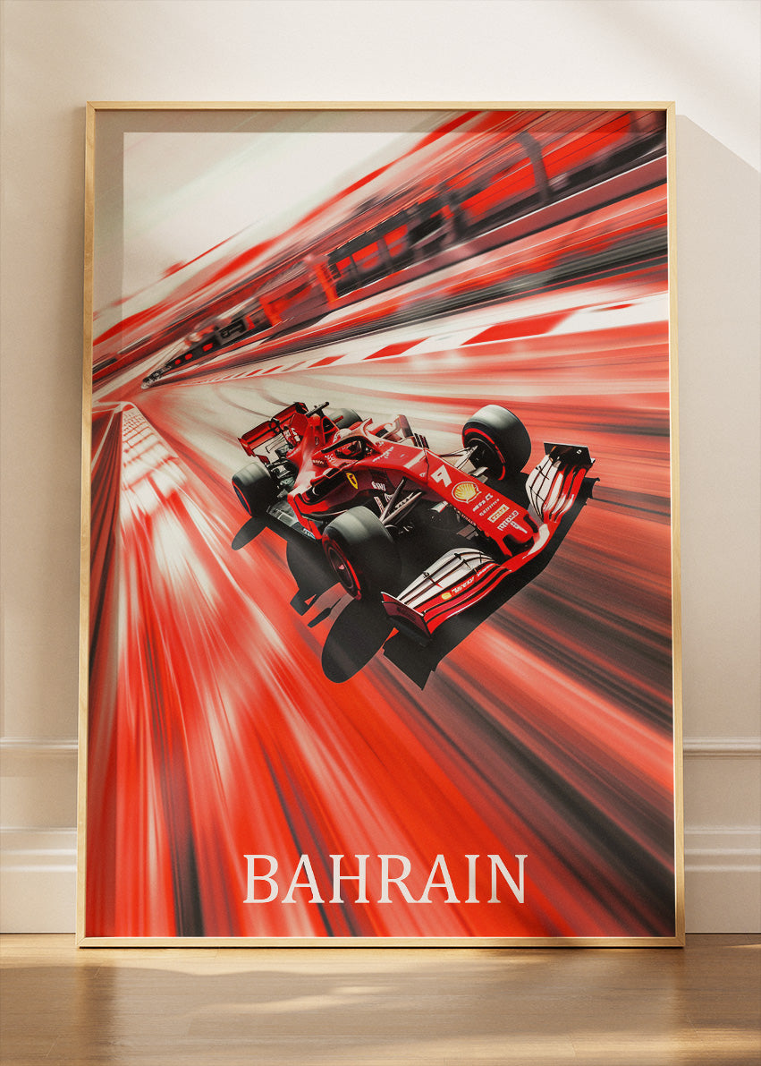 Bahrain Formula 1 Speed Art Poster & Canvas | Dynamic F1 Racing Wall Art
