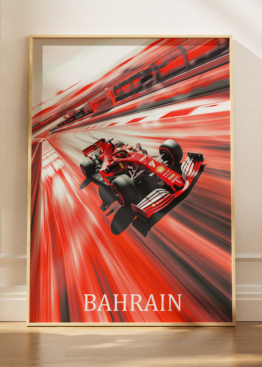 Bahrain Formula 1 Speed Art Poster & Canvas | Dynamic F1 Racing Wall Art