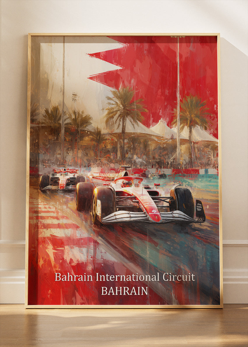 Bahrain International Circuit Formula 1 Poster & Canvas | Modern Motorsport Wall Art