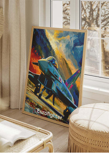 Eurofighter Typhoon Jet Poster & Canvas Print – Modern Fighter Aircraft Art – Aiprintlab