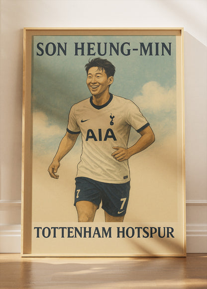 Son Heung-min Tottenham Hotspur Football Wall Art | Dynamic Premier League Star Poster & Canvas