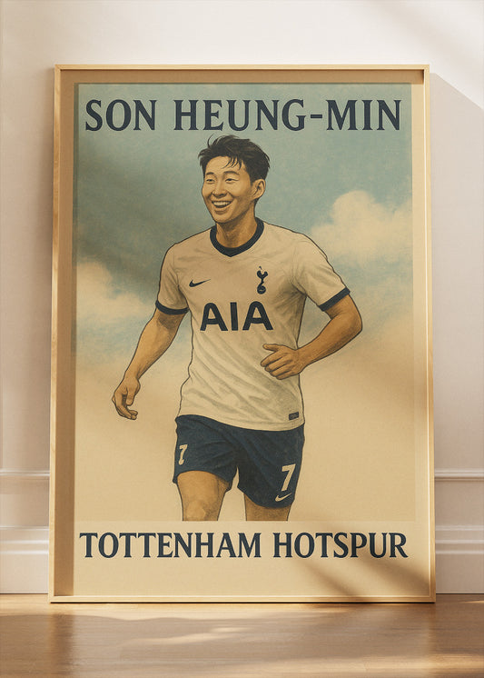 Son Heung-min Tottenham Hotspur Football Wall Art | Dynamic Premier League Star Poster & Canvas