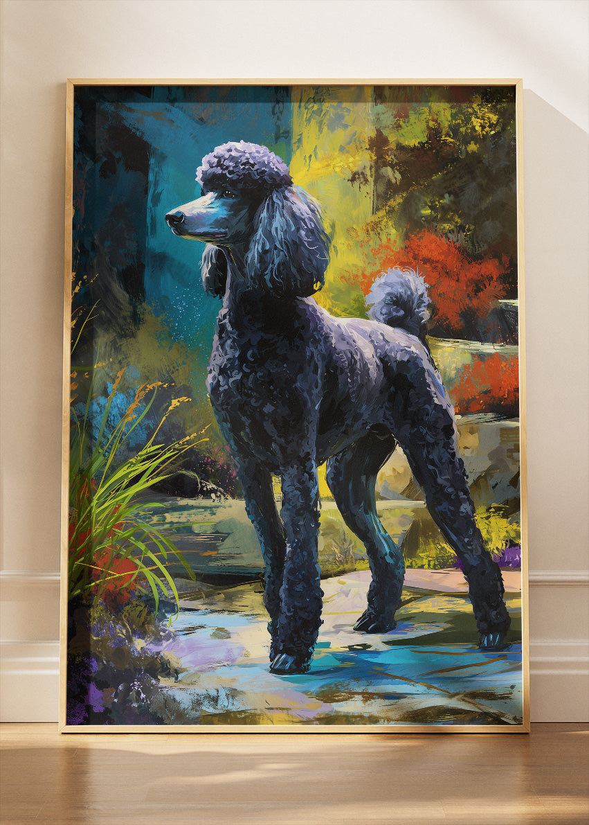 Poodle Poster & Canvas Print – Elegant Dog Artwork for Home Decor