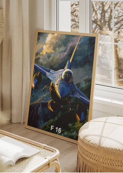 F-16 Fighting Falcon Poster & Canvas Print – Fighter Jet Wall Art