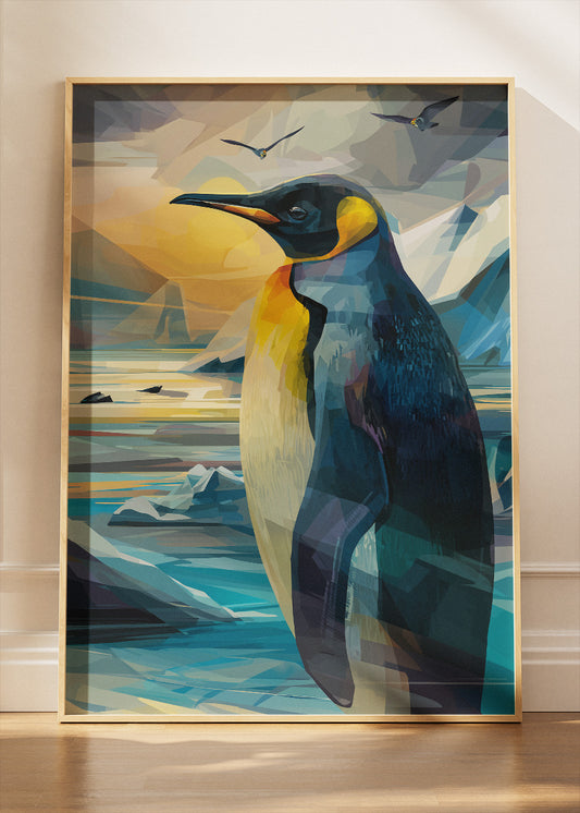 Majestic Penguin Arctic Landscape Canvas & Poster Print – AI PRINT LAB