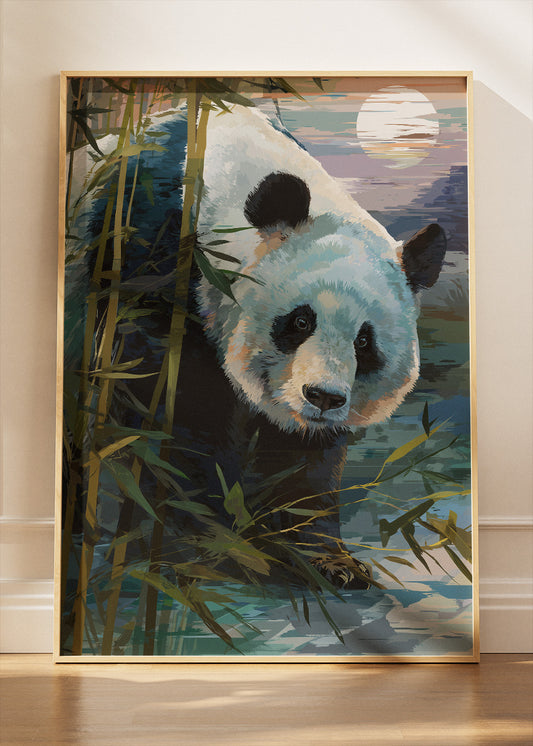 Peaceful Panda Bamboo Forest Canvas & Poster Print – AI PRINT LAB