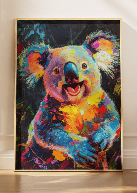 Colorful Koala Pop Art Canvas & Poster Print – AI PRINT LAB